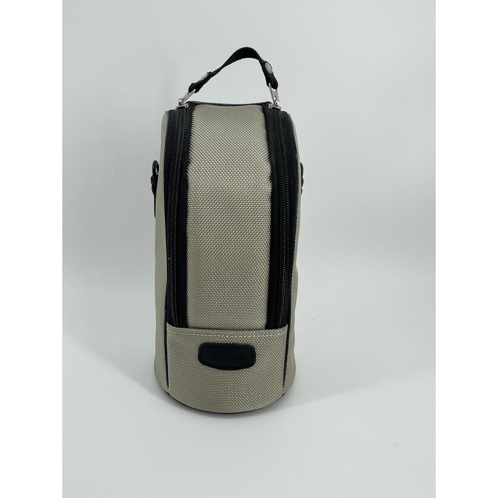 Canon Lens Case Bag LZ1324 Padded Beige Black Zip Camera Carry Case